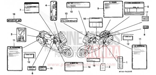 CAUTION LABEL ST1100AP de 1993